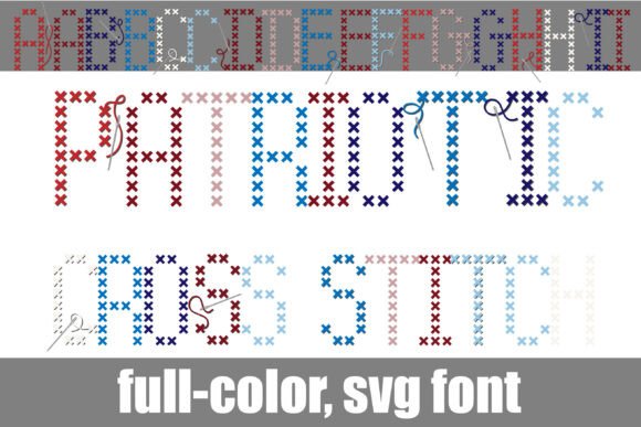 Celebrate Heritage with Patriotic Cross Stitch Typography