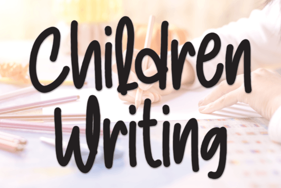 Children Writing: A Sweet, Handwritten Font for Creative Projects