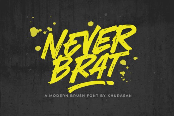 Never Brat: A Quirky Modern Brush Font for Bold Designs