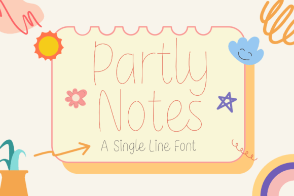 Partly Notes: A Minimalist Script Font for Modern Design