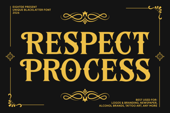 Respect Process: A Striking Blackletter Font for Bold Designs