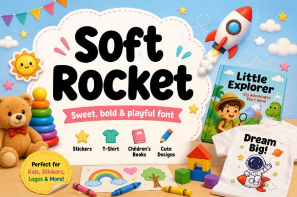 Soft Rocket: A Whimsical Font for Joyful Designs